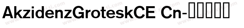 AkzidenzGroteskCE Cn字体转换